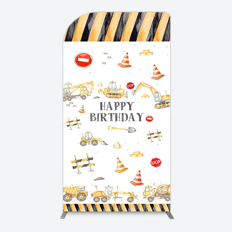 Lofaris Construction Maintenance Birthday Arch Backdrop