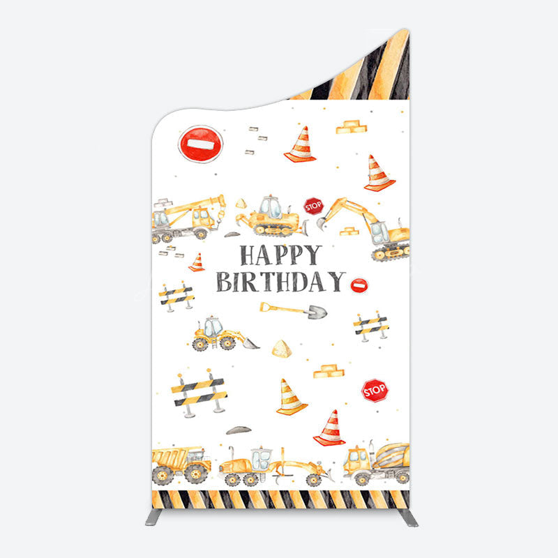 Lofaris Construction Maintenance Birthday Arch Backdrop
