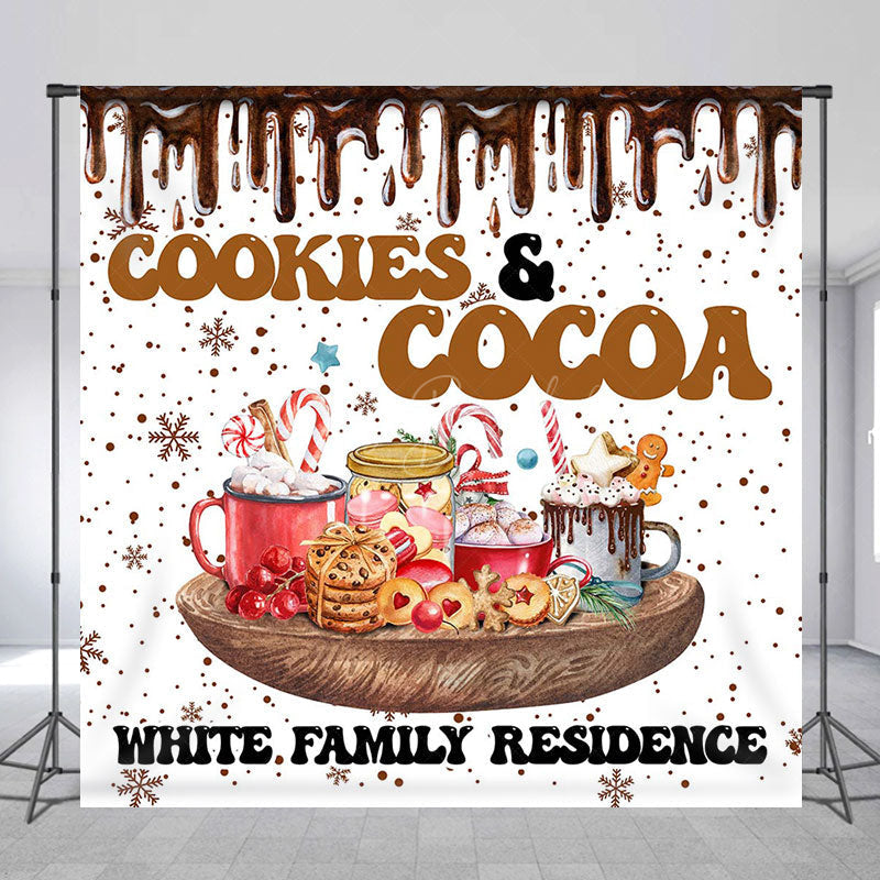 Lofaris Cookies Cocoa Custom White Family Residence Backdrop
