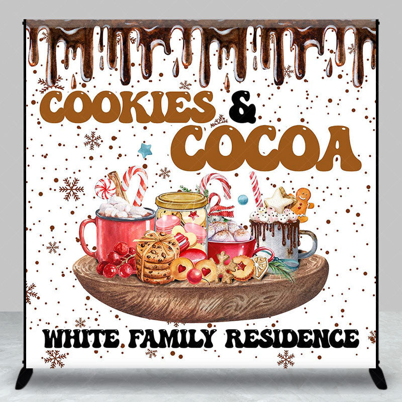 Lofaris Cookies Cocoa Custom White Family Residence Backdrop