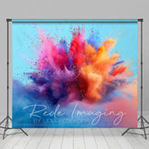 Lofaris Cool Colorful Powder Burst Blue Wall Photo Backdrop
