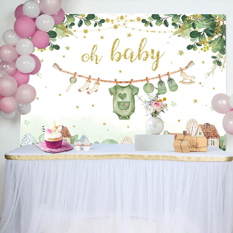 Lofaris Country House Plant Oh Baby Gender Reveal Backdrop