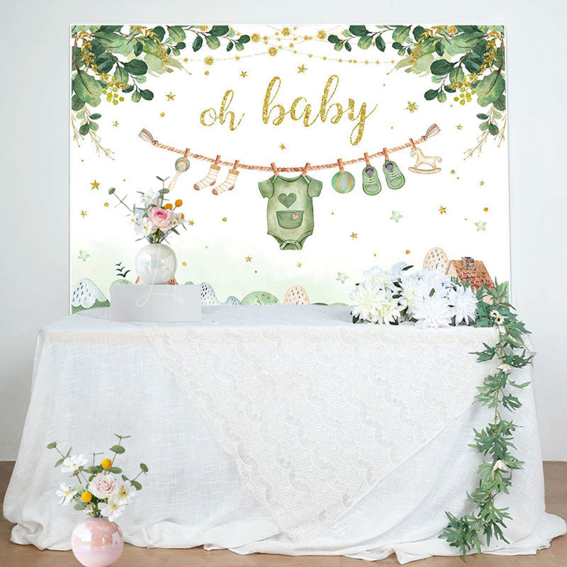 Lofaris Country House Plant Oh Baby Gender Reveal Backdrop