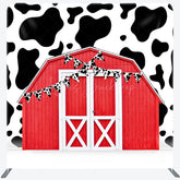 Lofaris Cow Pattern Farm Cowboy Square Tension Backdrop