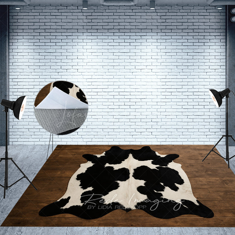 Lofaris Cow Shape Carpet Fabric Floor Backdrop For Photo