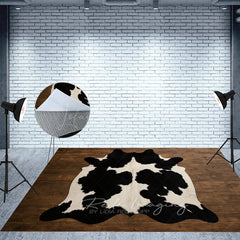 Lofaris Cow Shape Carpet Fabric Floor Backdrop For Photo