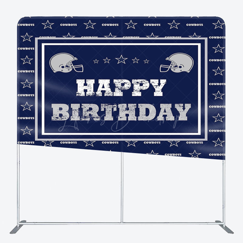 Lofaris Cowboy Navy Blue Baseball Square Tension Backdrop
