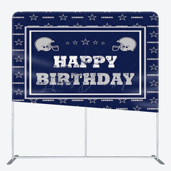 Lofaris Cowboy Navy Blue Baseball Square Tension Backdrop