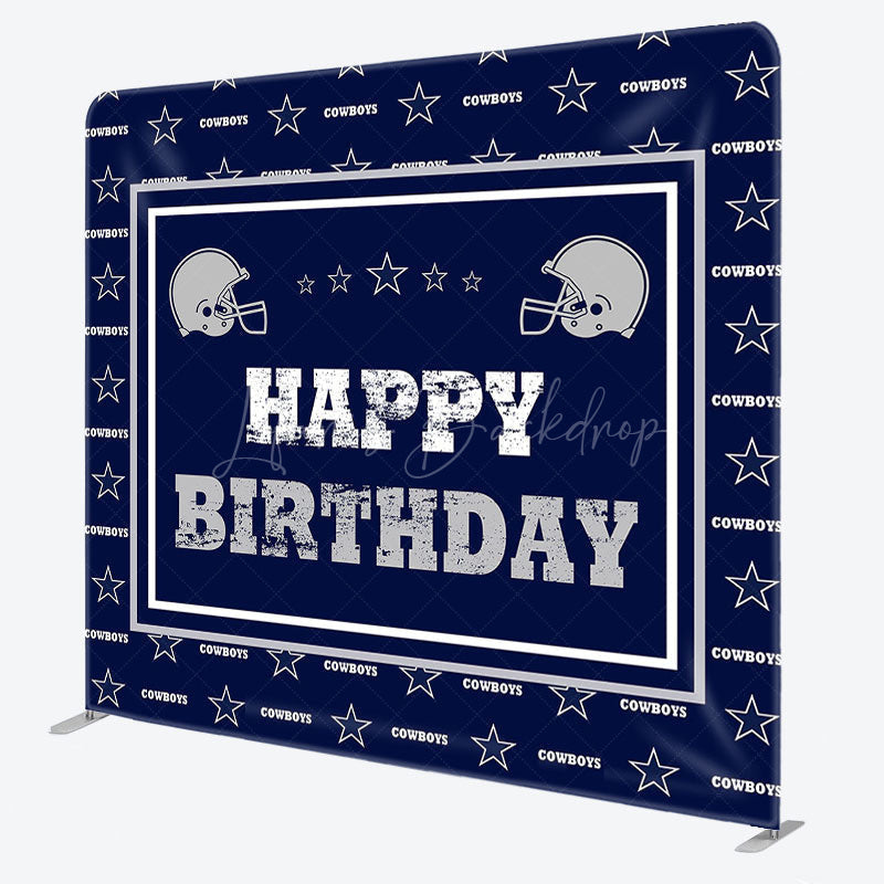 Lofaris Cowboy Navy Blue Baseball Square Tension Backdrop