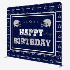 Lofaris Cowboy Navy Blue Baseball Square Tension Backdrop