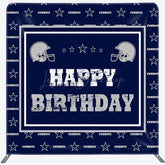 Lofaris Cowboy Navy Blue Baseball Square Tension Backdrop