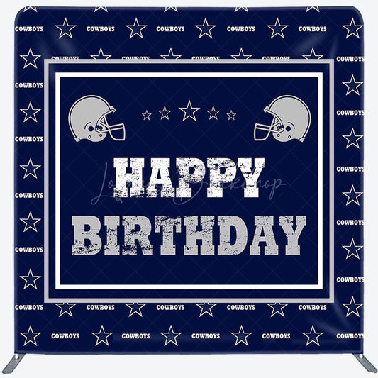 Lofaris Cowboy Navy Blue Baseball Square Tension Backdrop