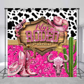 Lofaris Cowgirl Retro Redeo Custom Photo Birthday Backdrop