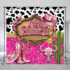 Lofaris Cowgirl Retro Redeo Custom Photo Birthday Backdrop