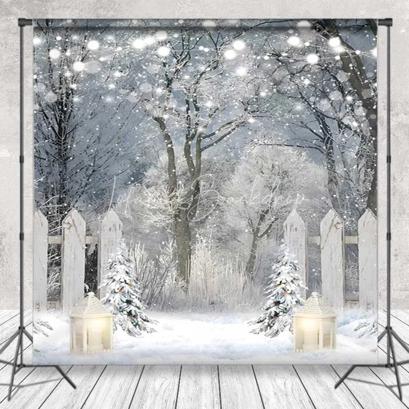 Lofaris Cozy Christmas Cottage Room Set Backdrop Painterly Winter Snow Scene Holiday Mini Session Photo Studio