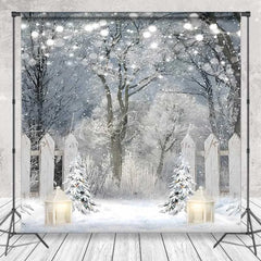 Lofaris Cozy Christmas Cottage Room Set Backdrop Painterly Winter Snow Scene Holiday Mini Session Photo Studio