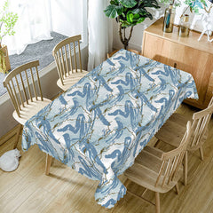Lofaris Creative Messy Art Painting Rectangle Tablecloth for Abstract Expressionist and Modern Decor