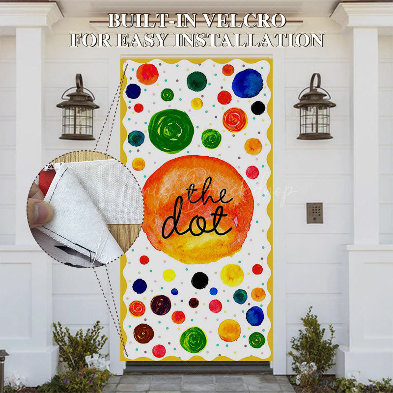 Lofaris Creative Painted Colorful The Dot Party Door Cover