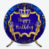 Lofaris Crown And Scepter Circle Happy Birthday Backdrop