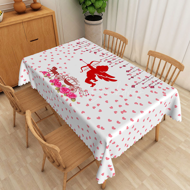 Lofaris Cupid Love Valentine’S Day Rectangular Tablecloth