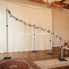 Lofaris Curved Wave Backdrop Stand Frame Adjustable Metal Tube Support for Wedding Event Decor