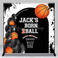 Lofaris Custom Basketball Born 2Ball Birthday Backdrop Eat Sleep Hoop Repeat Party Decor