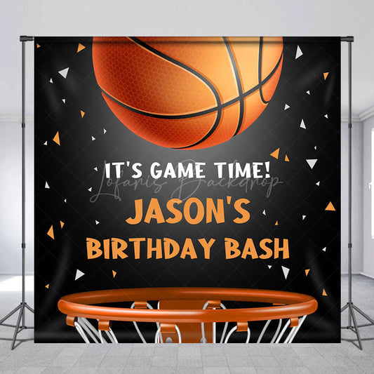Lofaris Custom Basketball Game Time Boy Birthday Backdrop