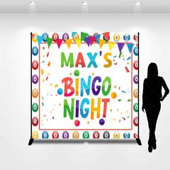 Lofaris Custom Birthday Backdrop Personalized Bingo Night Colorful Balls Party Decorations