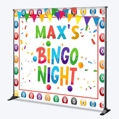 Lofaris Custom Birthday Backdrop Personalized Bingo Night Colorful Balls Party Decorations