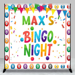 Lofaris Custom Birthday Backdrop Personalized Bingo Night Colorful Balls Party Decorations