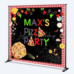 Lofaris Custom Birthday Backdrop Pizza Party Theme Italian Food Cooking Chalkboard Personalized Background