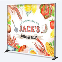 Lofaris Custom Birthday Backdrop Seafood Boil Crawfish Shrimp Feast Photography Background
