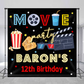 Lofaris Custom Black Cinema Movie Birthday Party Backdrop
