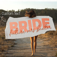 Lofaris Custom Bride and Bridesmaid Name Beach Towel