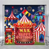 Lofaris Custom Circus Birthday Cartoon Game Night Backdrop