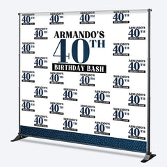 Lofaris Custom Dark Blue Step And Repeat Birthday Banner
