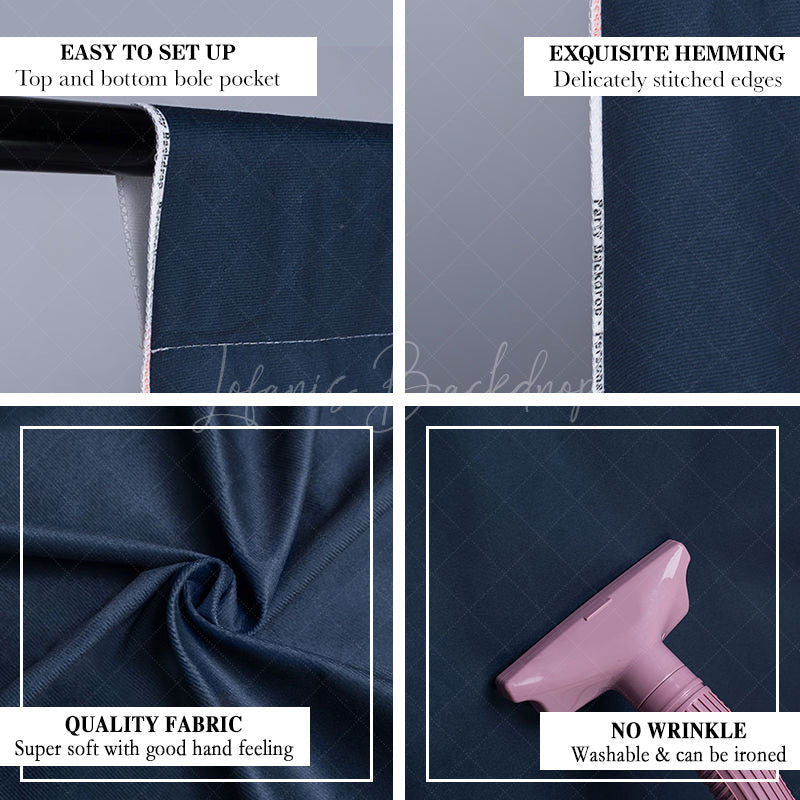 Lofaris Custom Dark Blue Step And Repeat Birthday Banner