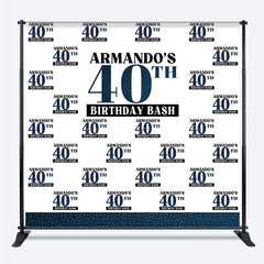 Lofaris Custom Dark Blue Step And Repeat Birthday Banner