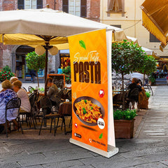 Lofaris Custom Deluxe Wide Base Double-side Roll Up Banner Stand