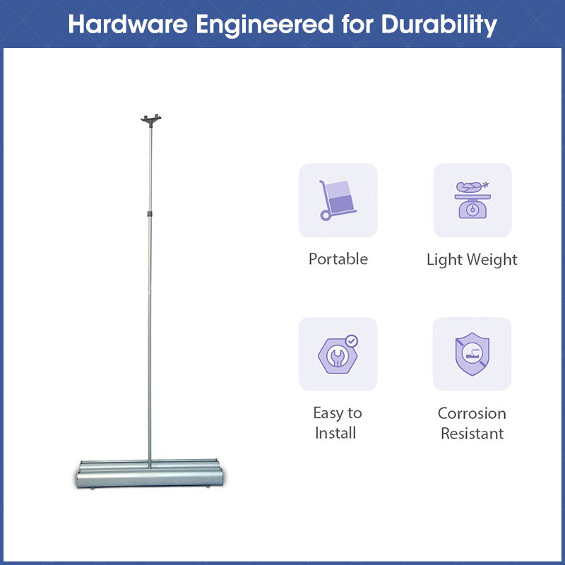 Lofaris Custom Deluxe Wide Base Double-side Roll Up Banner Stand