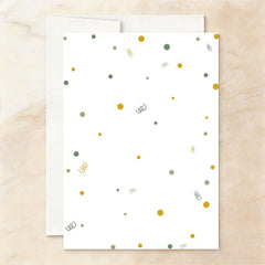 Lofaris Custom Dino Four Birthday Invitation Cute Dinosaur Party Card with Tropical Leaves and Confetti