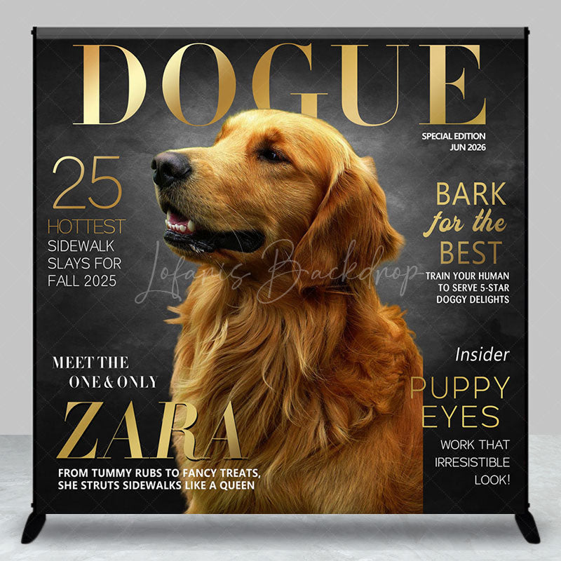 Lofaris Custom Dog Photo Fashion Magazine Dogue Backdrop