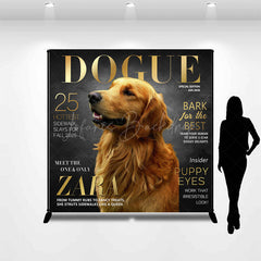 Lofaris Custom Dog Photo Fashion Magazine Dogue Backdrop