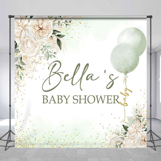 Lofaris Custom Floral Balloons Boho Baby Shower Backdrop