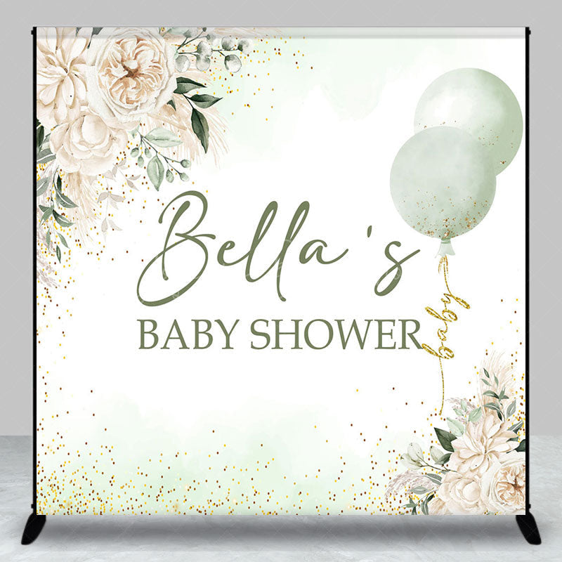 Lofaris Custom Floral Balloons Boho Baby Shower Backdrop