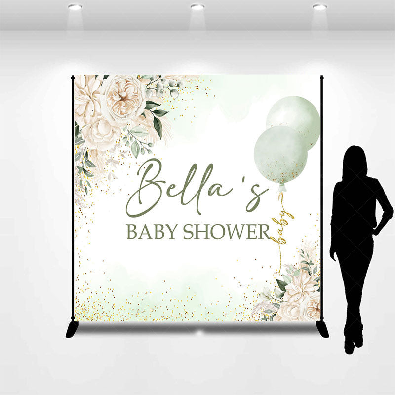 Lofaris Custom Floral Balloons Boho Baby Shower Backdrop