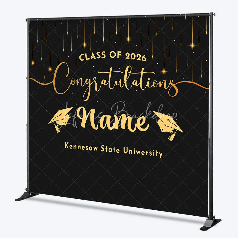 Lofaris Custom Graduation Backdrop Personalized Class of 2026 Congratulations Party Supplies