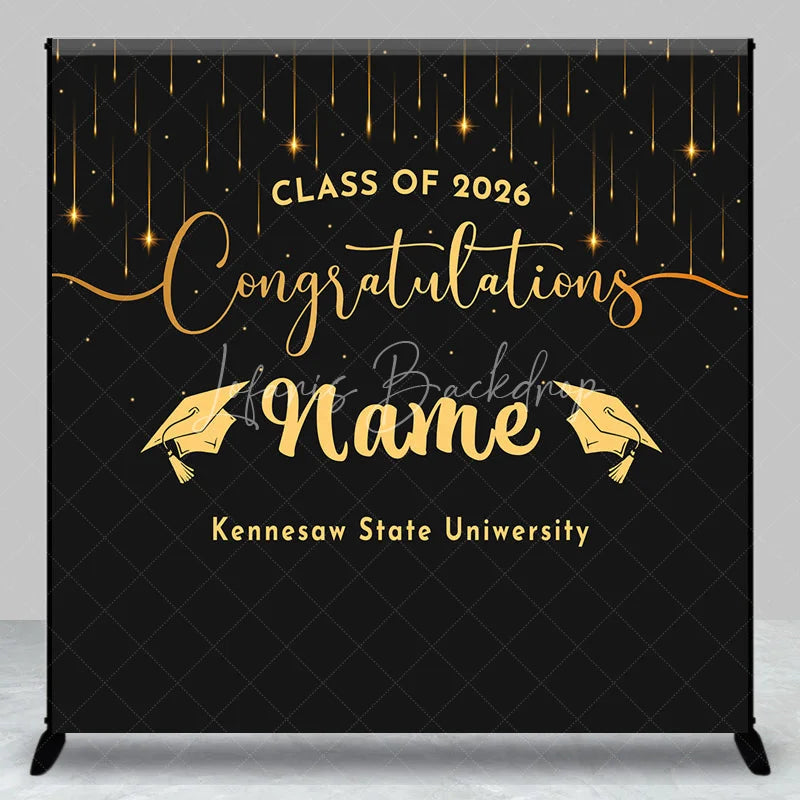 Lofaris Custom Graduation Backdrop Personalized Class of 2026 Congratulations Party Supplies