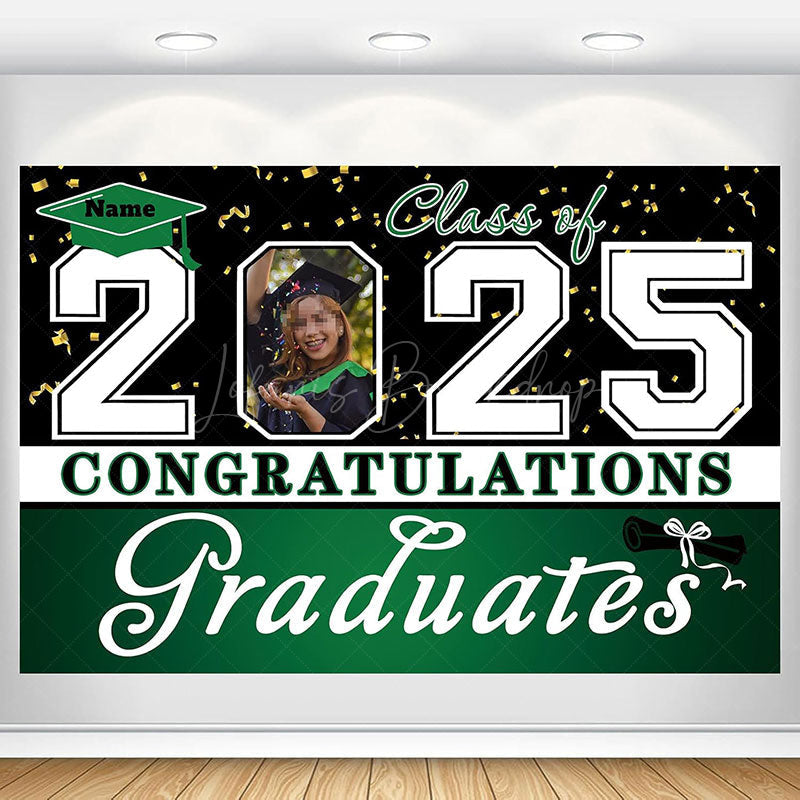 Lofaris Custom Graduation Photo Name Grad Backdrop