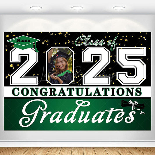 Lofaris Custom Graduation Photo Name Grad Backdrop